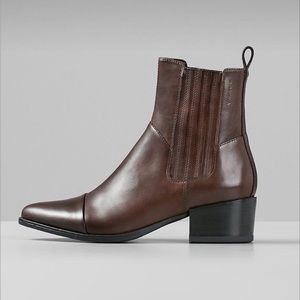 Vagabond Marja Brown leather pointed toe boots size 38 size 7